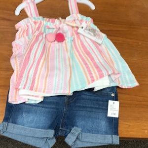 New- 2 piece girls summer short set. 24 months
